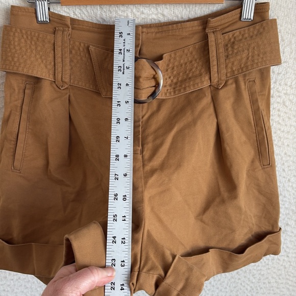 Sezane Rome Shorts Tan Camel Womens Size 6 36 Small - Picture 6 of 10
